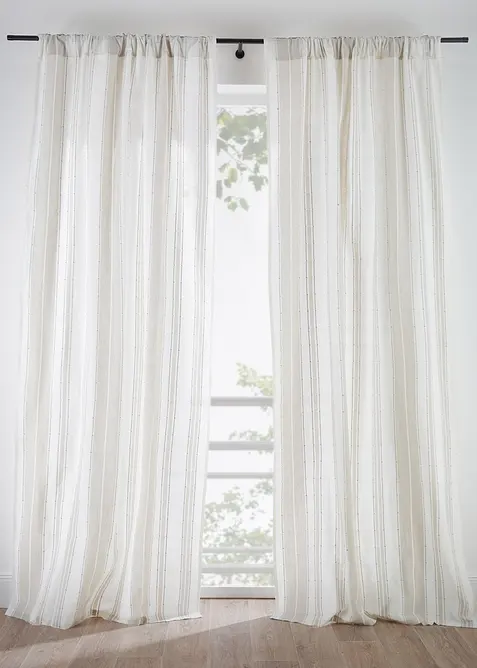 Rideau en coton ray&eacute; (1 pce), bonprix