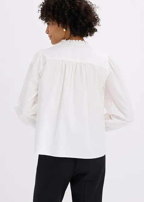 Tunique en coton &agrave; broderie ajour&eacute;e, bonprix