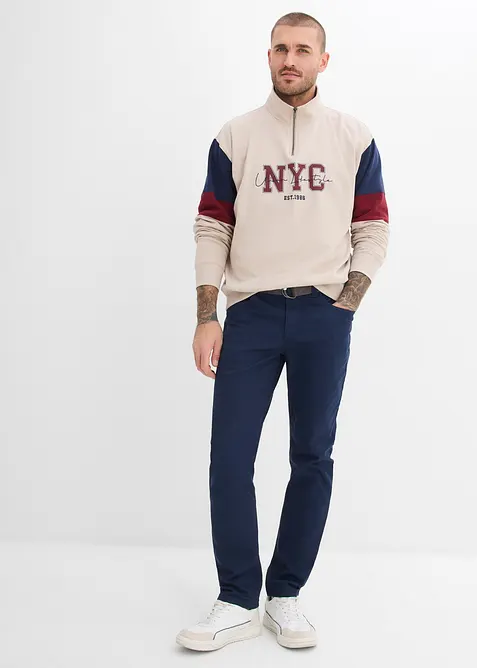 Pantalon extensible regular avec ceinture, droit, bonprix