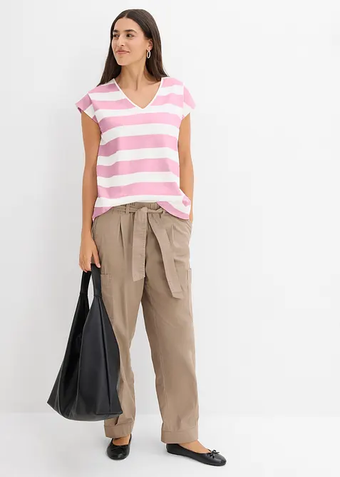 T-shirt ray&eacute; en maille, bonprix