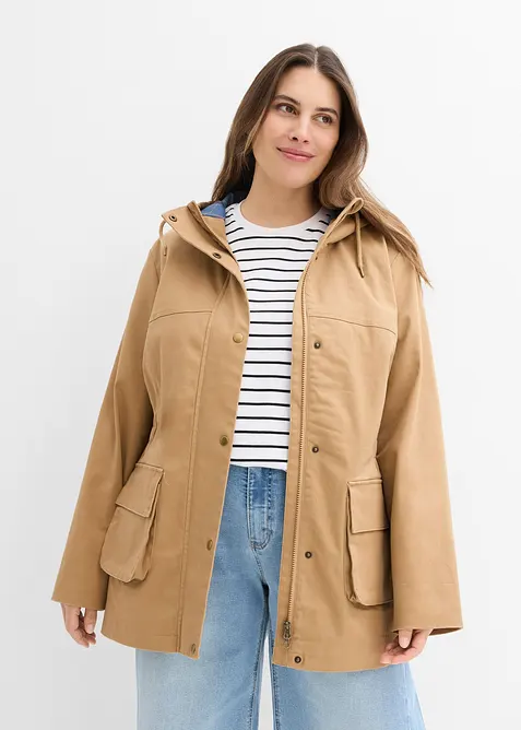 Veste d&eacute;perlante avec doublure &agrave; carreaux, bonprix