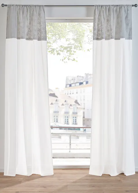 Rideau en coton avec broderie (1 pce), bonprix