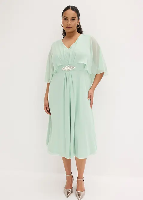 Robe en mousseline avec strass, bonprix