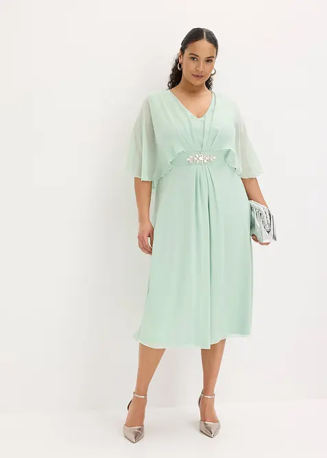 Robe en mousseline avec strass, bonprix