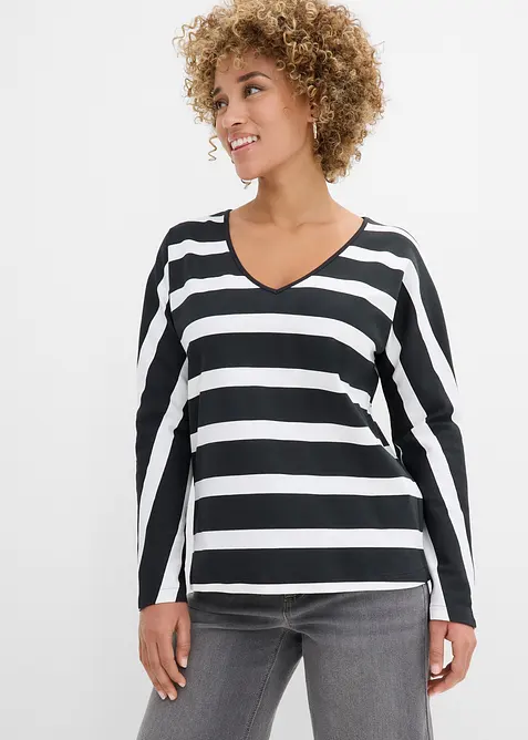 T-shirt manches longues 100% coton, bonprix