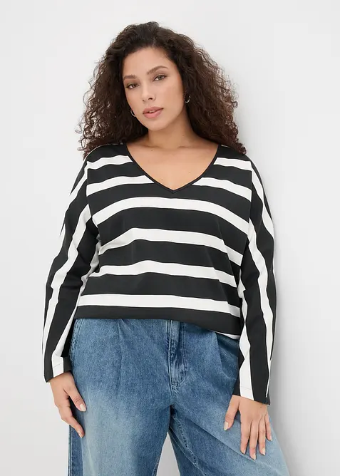 T-shirt manches longues 100% coton, bonprix