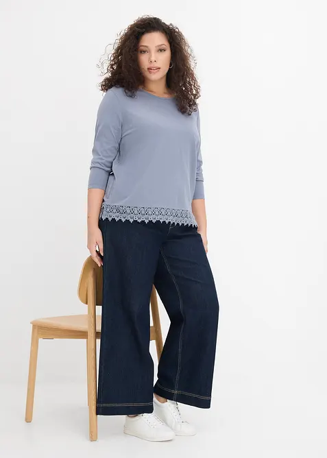 Lot de 2&nbsp;T-shirts manches longues 100% coton, bonprix