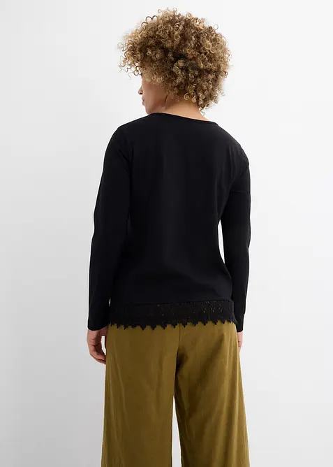 Lot de 2&nbsp;T-shirts manches longues 100% coton, bonprix