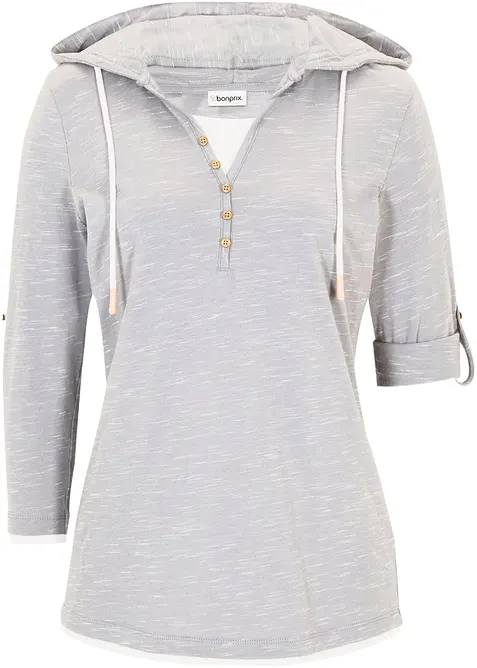 T-shirt &agrave; capuche, bonprix