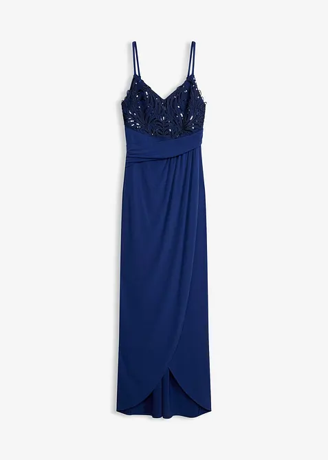 Robe de soir&eacute;e avec dentelle et sequins brod&eacute;s, bonprix