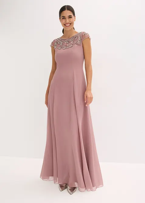 Robe de soir&eacute;e avec application en dentelle, bonprix