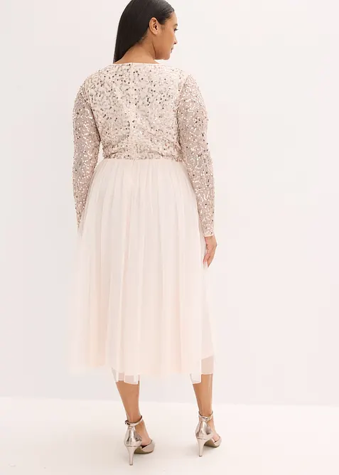 Robe de cocktail brod&eacute;e de sequins, bonprix