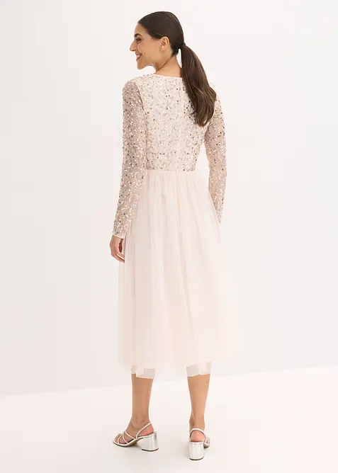 Robe de cocktail brod&eacute;e de sequins, bonprix