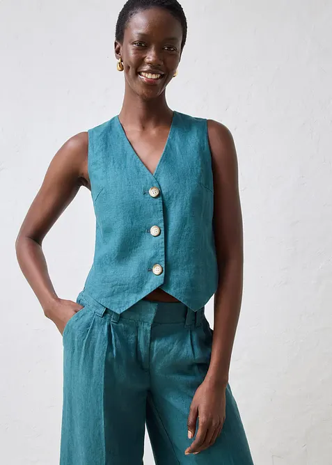 Gilet sans manches 100&nbsp;% lin, bonprix