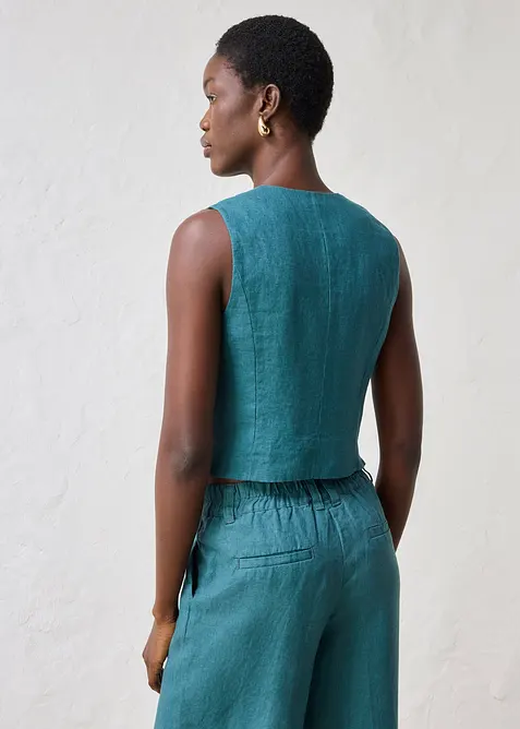 Gilet sans manches 100&nbsp;% lin, bonprix