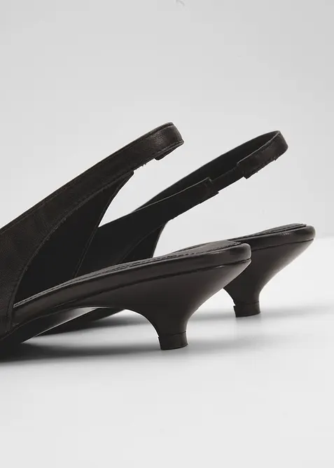 Escarpins slingback en cuir, bonprix