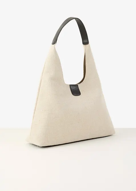 Sac hobo en lin m&eacute;lang&eacute;, bonprix