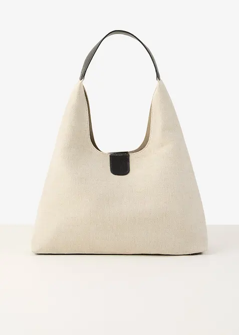 Sac hobo en lin m&eacute;lang&eacute;, bonprix
