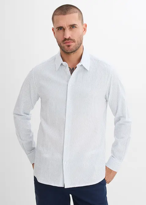 Chemise regular en coton seersucker, bonprix