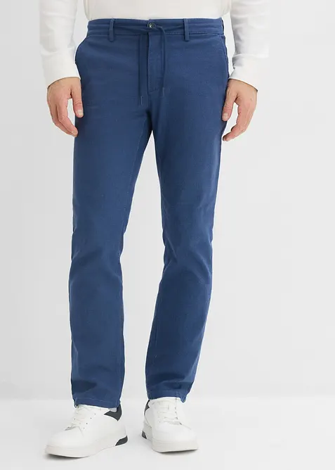 Pantalon chino regular &agrave; taille ajustable, droit, bonprix