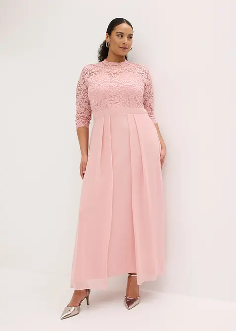 Robe longue avec dentelle, bonprix