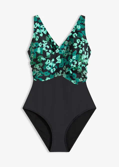 Maillot 1 pi&egrave;ce sculptant effet crois&eacute;, maintien mod&eacute;r&eacute;, bonprix