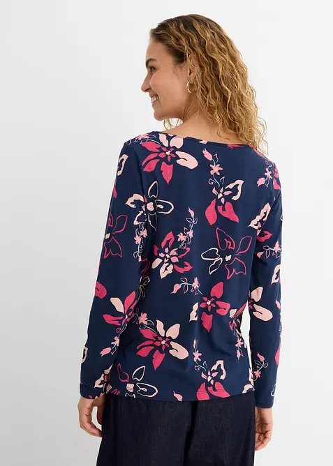 T-shirt manches longues &agrave; imprim&eacute; floral, bonprix