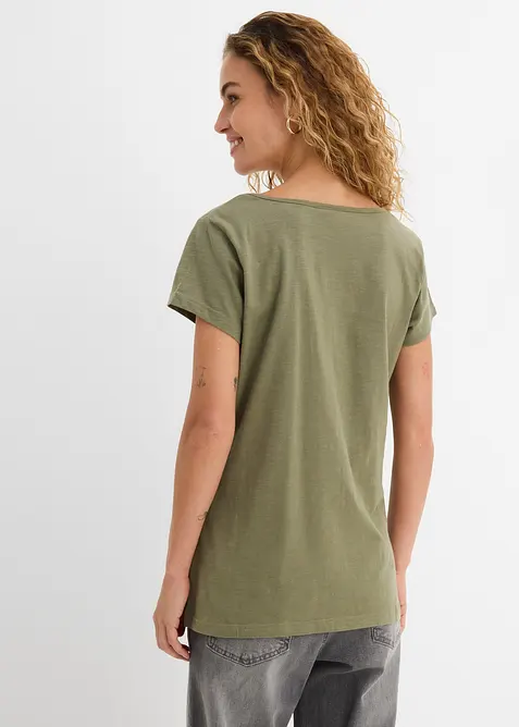 T-shirt fil flamm&eacute; manches courtes, bonprix