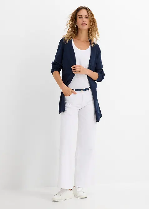 Gilet en maille 100% coton flamm&eacute;, bonprix