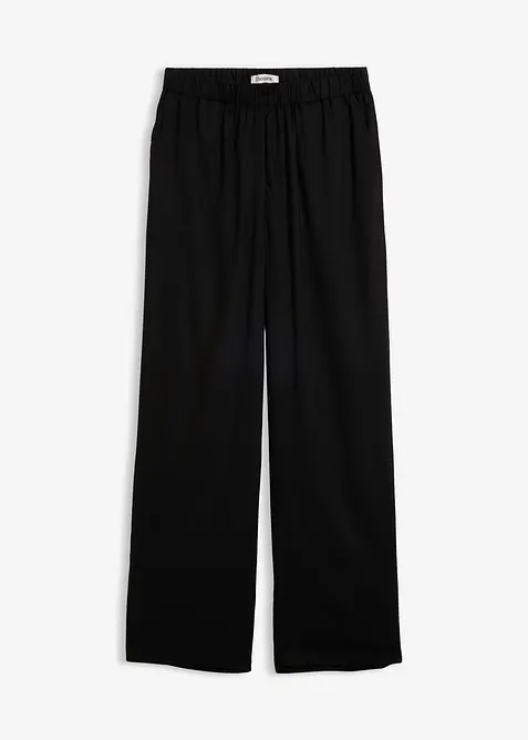 Pantalon en viscose avec taille &eacute;lastiqu&eacute;e, bonprix