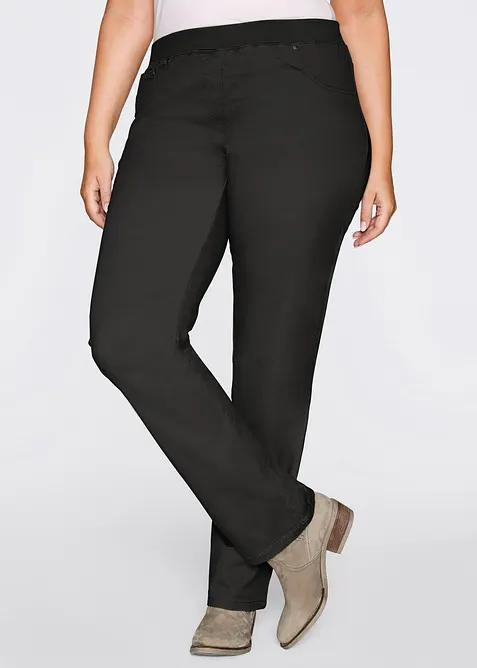 Pantalon &agrave; enfiler avec taille confortable, Straight, bonprix