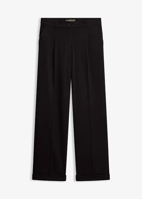 Pantalon large &agrave; pinces, bonprix