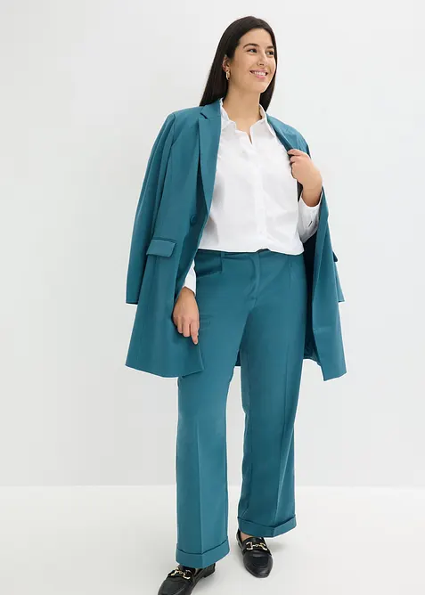 Pantalon large &agrave; pinces, bonprix