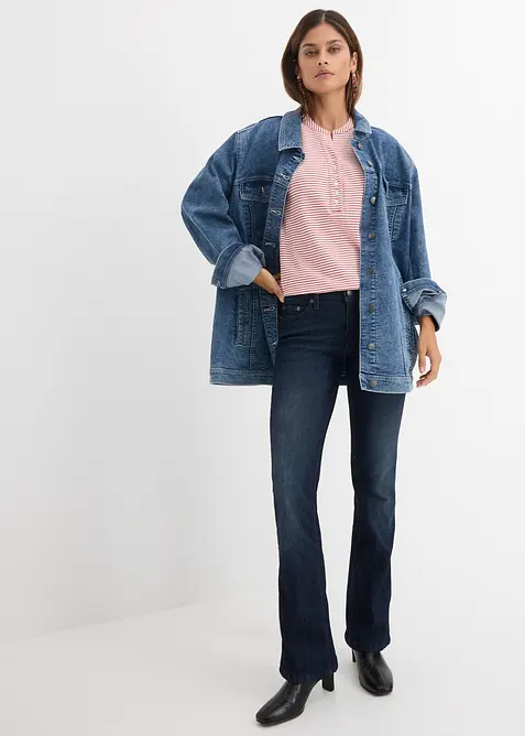 Jean bootcut taille mi-haute, extensible, bonprix