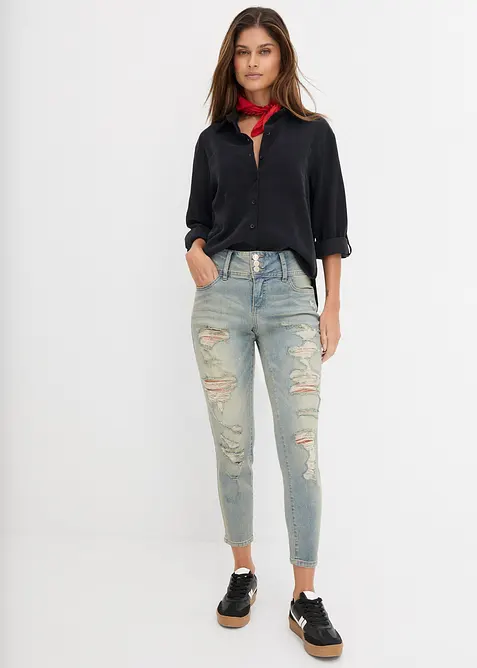 Jean skinny taille haute, extensible, bonprix