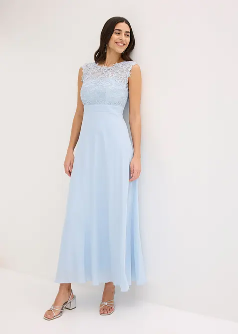 Robe longue avec dentelle, bonprix