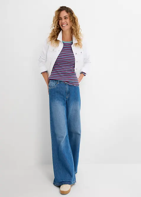 T-shirt ray&eacute; en coton c&ocirc;tel&eacute;, bonprix