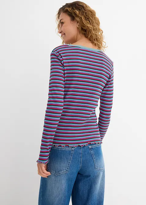 T-shirt ray&eacute; en coton c&ocirc;tel&eacute;, bonprix