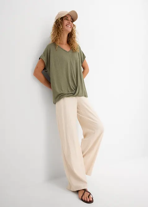 T-shirt en viscose m&eacute;lang&eacute;e, bonprix