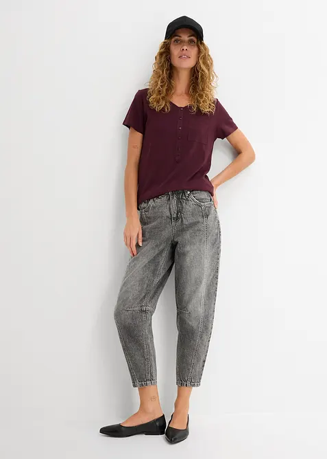 T-shirt en coton et viscose, bonprix