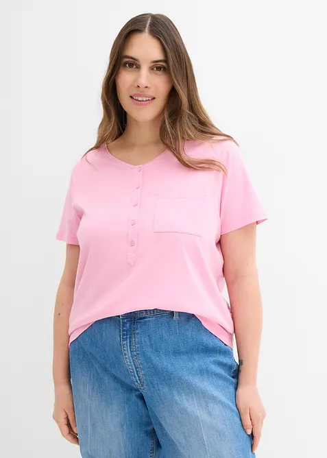 T-shirt en coton et viscose, bonprix