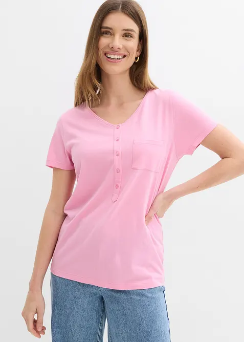 T-shirt en coton et viscose, bonprix