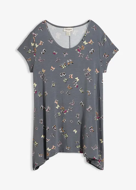 T-shirt avec papillons en viscose, bonprix