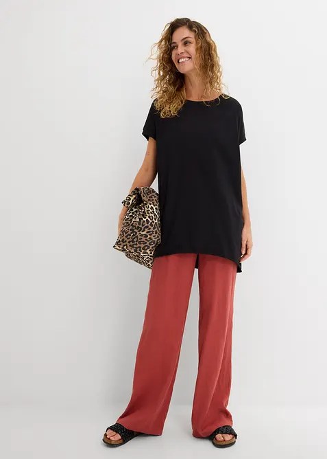 T-shirt long 100% coton, bonprix