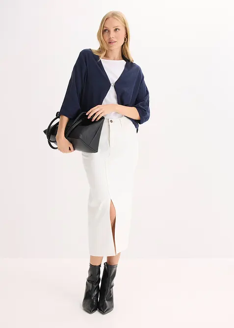 Gilet en fine maille 100% coton, bonprix