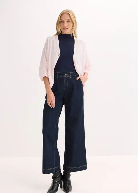 Gilet en fine maille 100% coton, bonprix