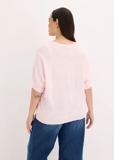 Pull en fine maille de coton m&eacute;lang&eacute;, bonprix