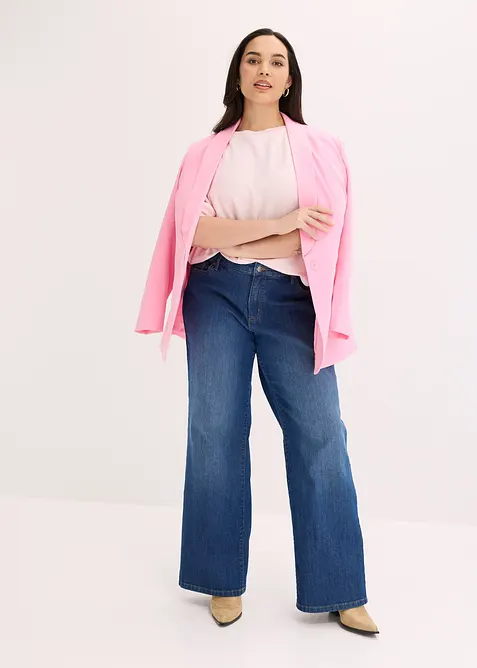 Pull en fine maille de coton m&eacute;lang&eacute;, bonprix