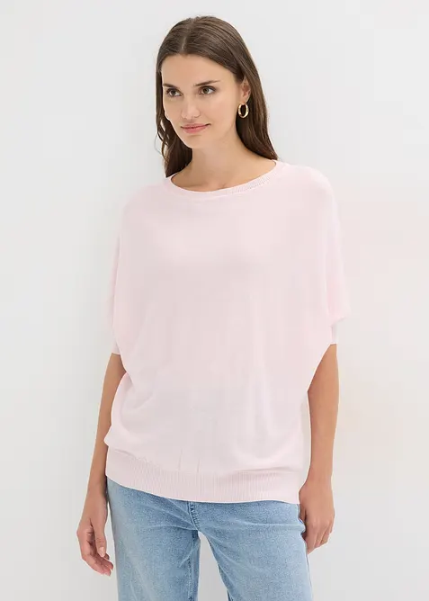 Pull en fine maille de coton m&eacute;lang&eacute;, bonprix