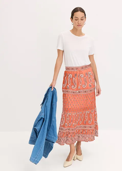 Jupe longue 100% coton, bonprix